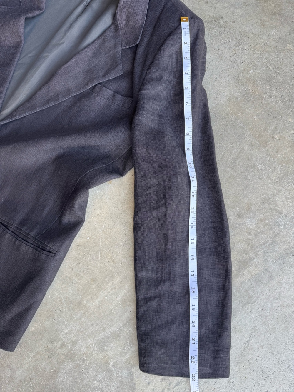 Talbots Vintage Black 100% Linen Blazer 12 Oversized Office Tailored Coastal - Picture 15 of 16